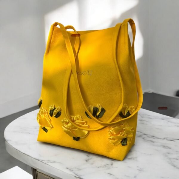 Yellow Floral Strap Bag